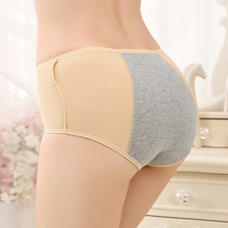 3 Womens Period Panties Solid Menstrual Briefs Stretch Brief Leakproof Underwear