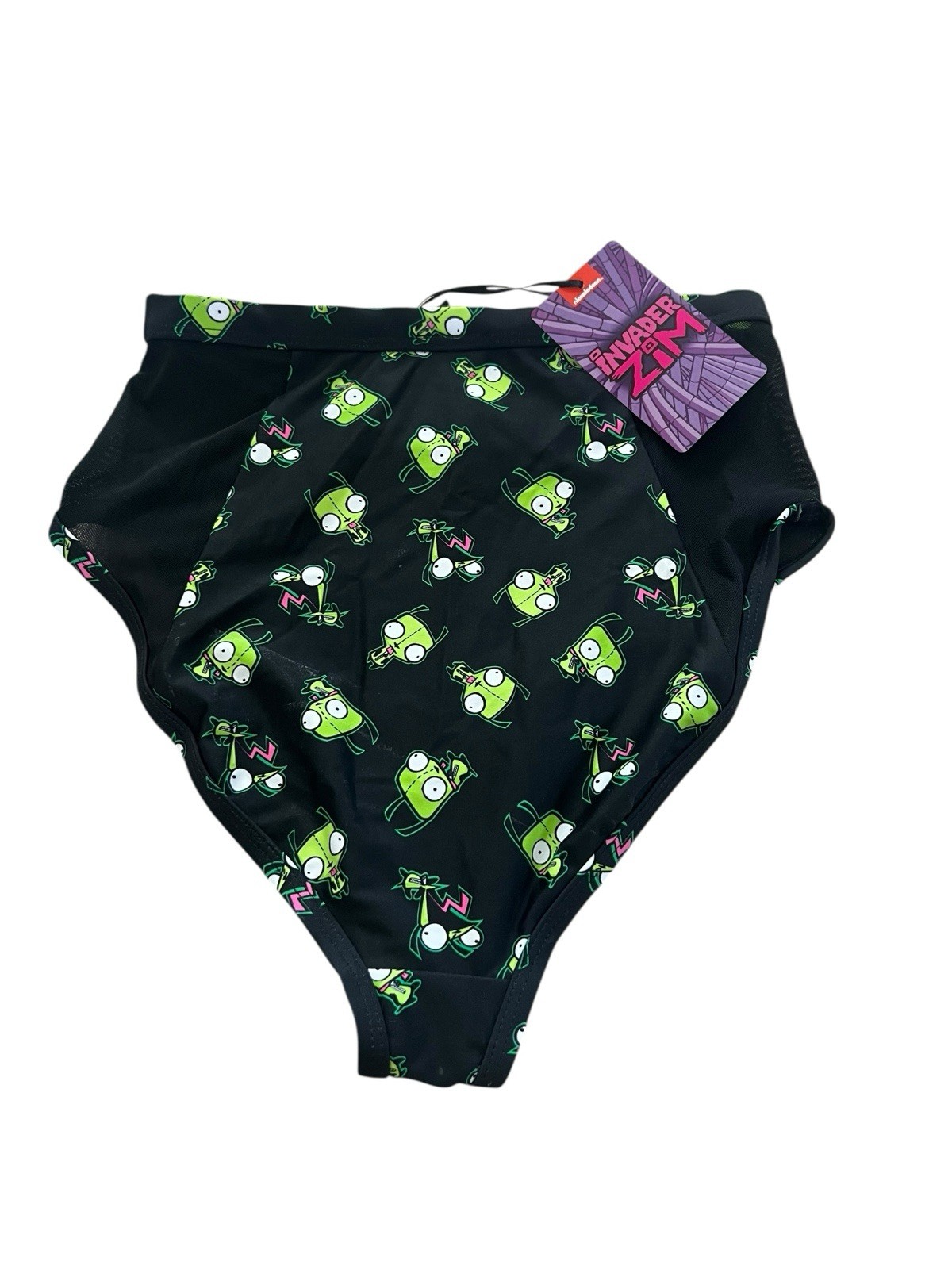 Invader Zim GIR Poses Mesh High-Waisted Swim Bottoms Size Small