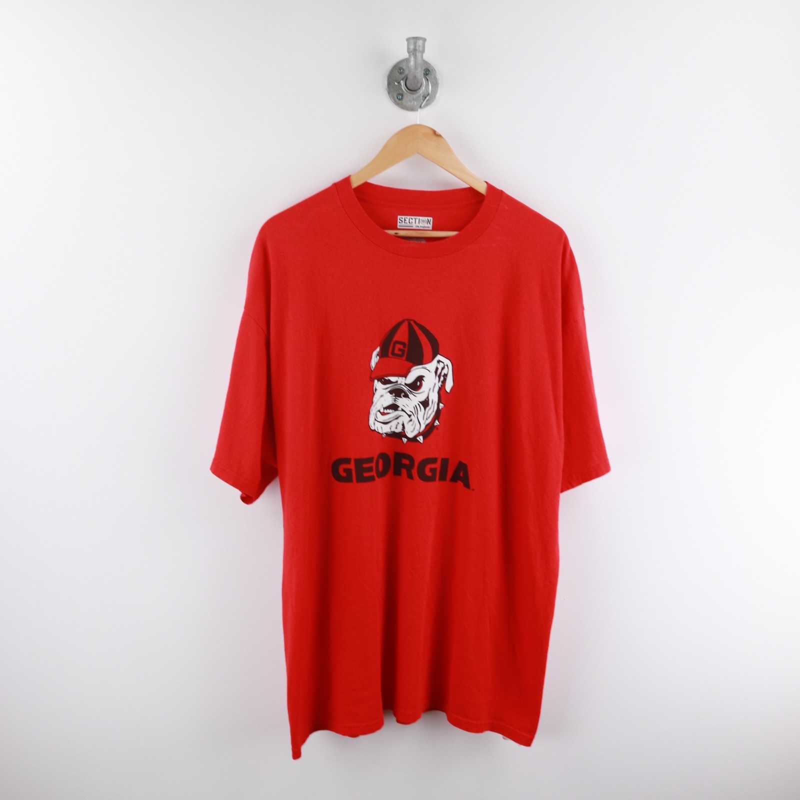 Georgia Men’s XXL Red Section 101 Majestic Logo Printed Large Chest T-Shirt