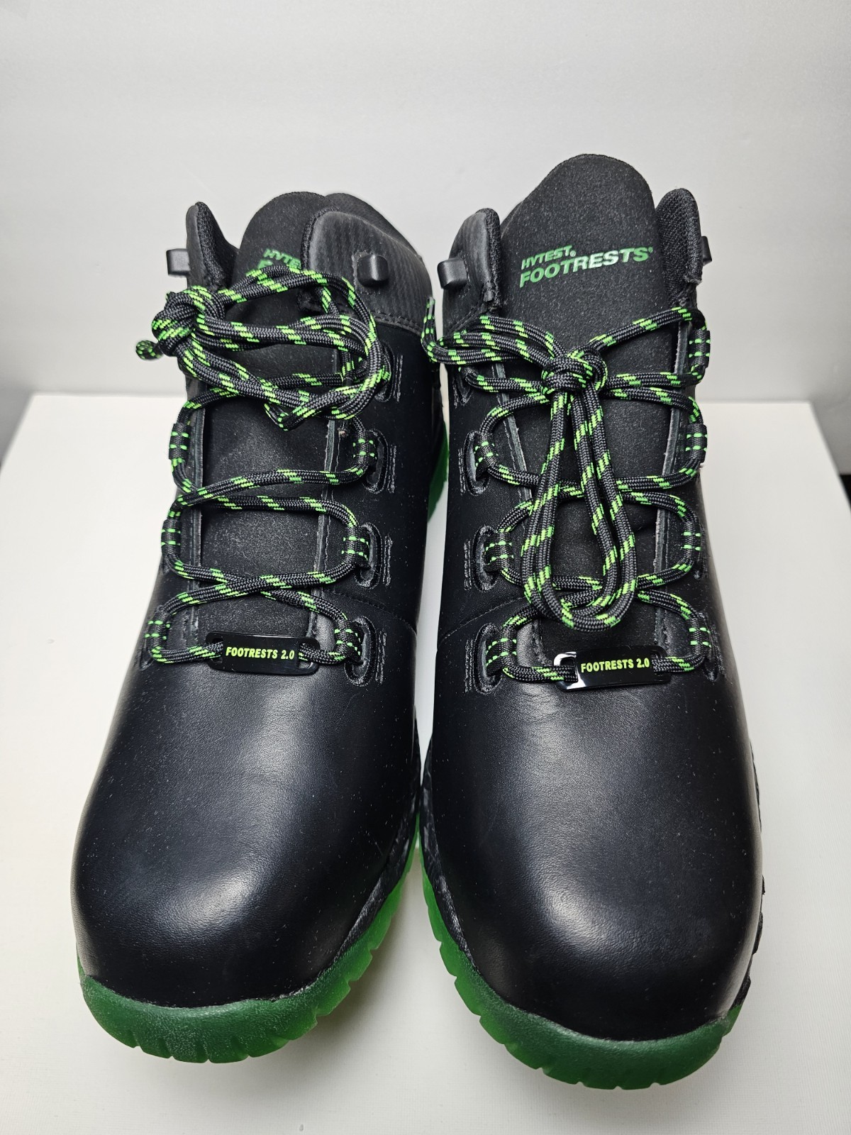 Hytest FootRests 2.0 Safety Work Shoes Black Green Nano Toe Men’s Size 13 New