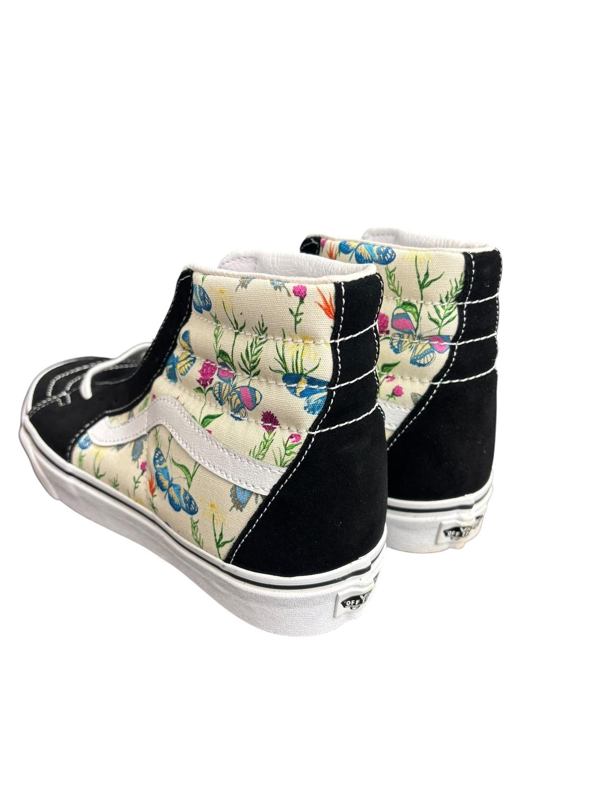Vans SK8-Hi Top Unisex Butterfly Floral Fashion Sneaker Size Men 8 Women 9.5