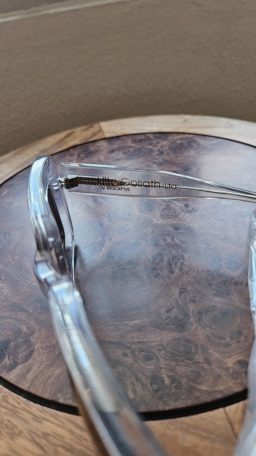 BLACKFLY’S ULTRAGOLIATH CLEAR SUNGLASSES HANDMADE. 7 COUNT.