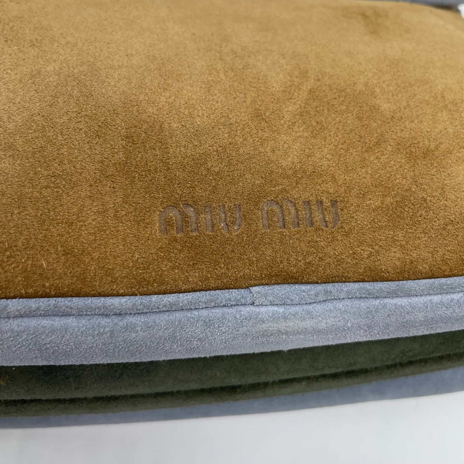 Miu Miu Handbag Hobo Shoulder bag Brown Suede Leather Y2K Archive 117 Authentic