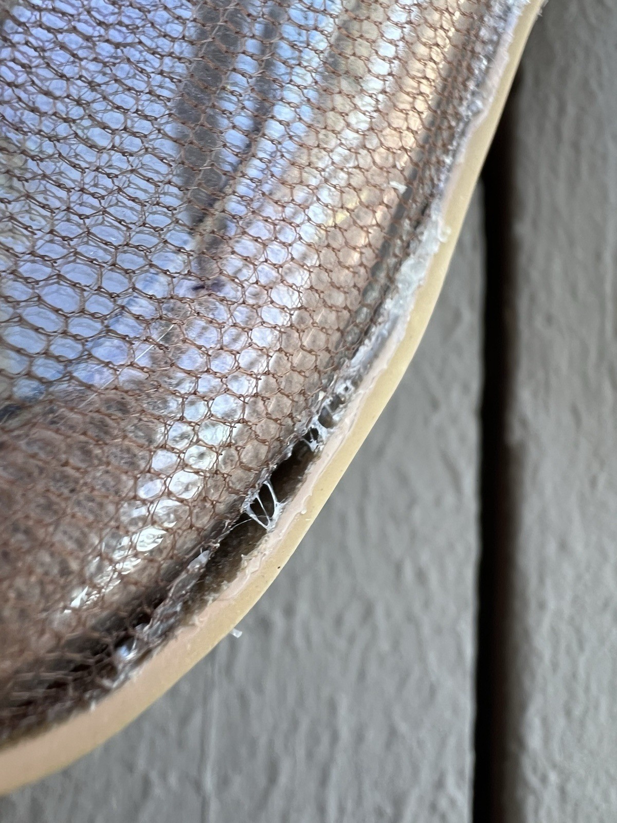 BFlyLA Knee High Brown; PVC, air holes, 4-inch gold heel, and brown mesh 10.5