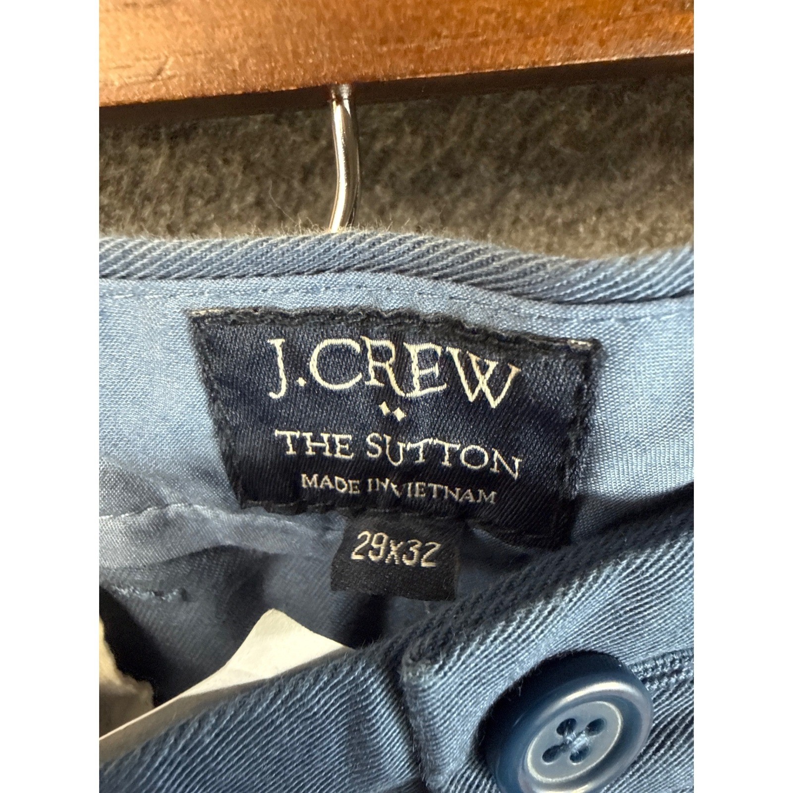 NWT J.Crew The Sutton Slim Fit Chino Pants Men 29 Blue Cotton Travel Work School