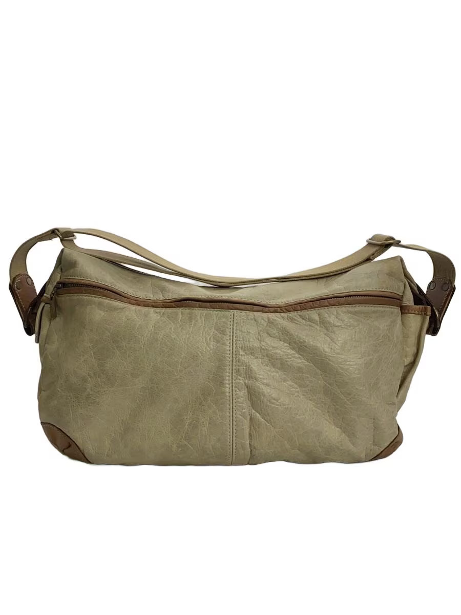 MSPC (master-piece) Shoulder Bag, Leather, Khaki Check Pattern, 10408