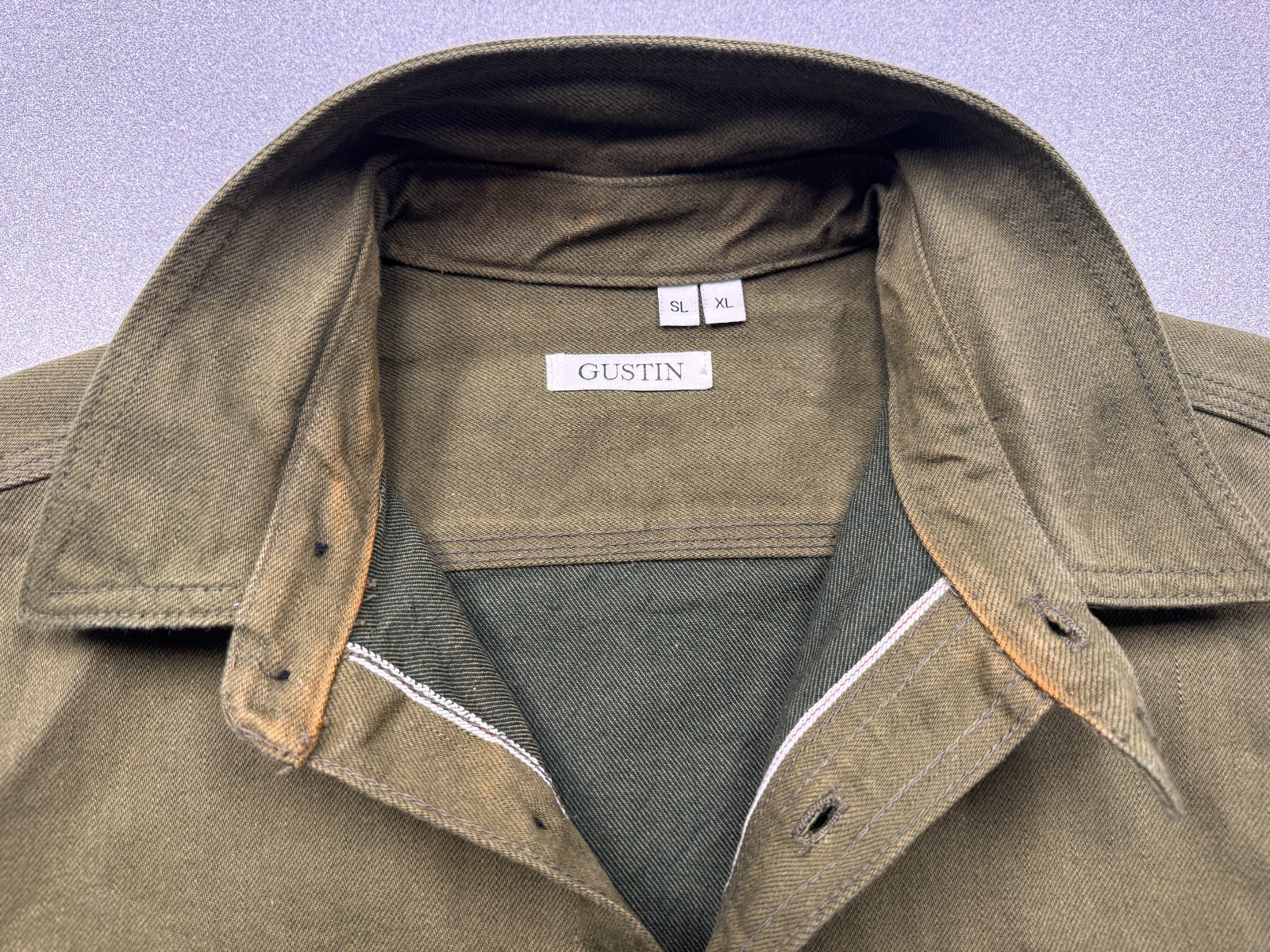Gustin #40 Japan Olive Workshirt Slim XL