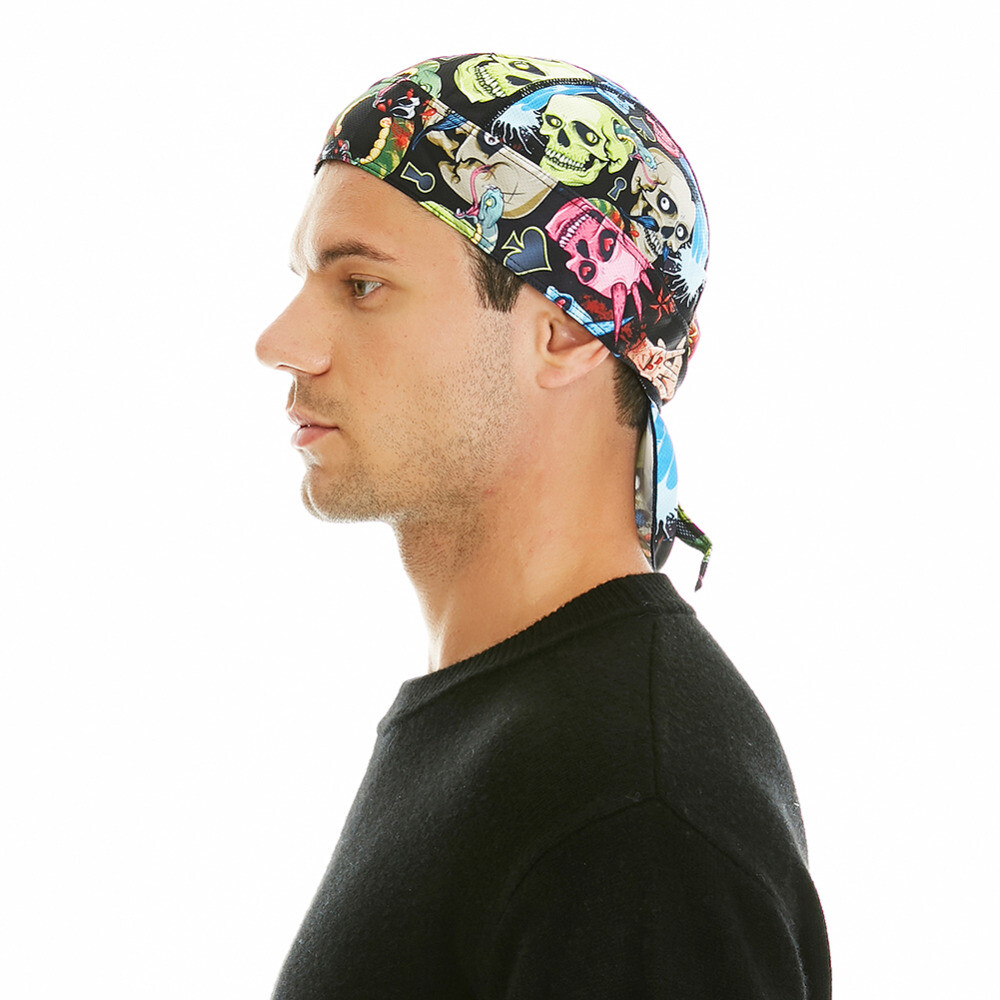 Cooling Helmet Liner Do Dew Rag Skull Cap Beanie Bandana Head Wrap Hat for Men