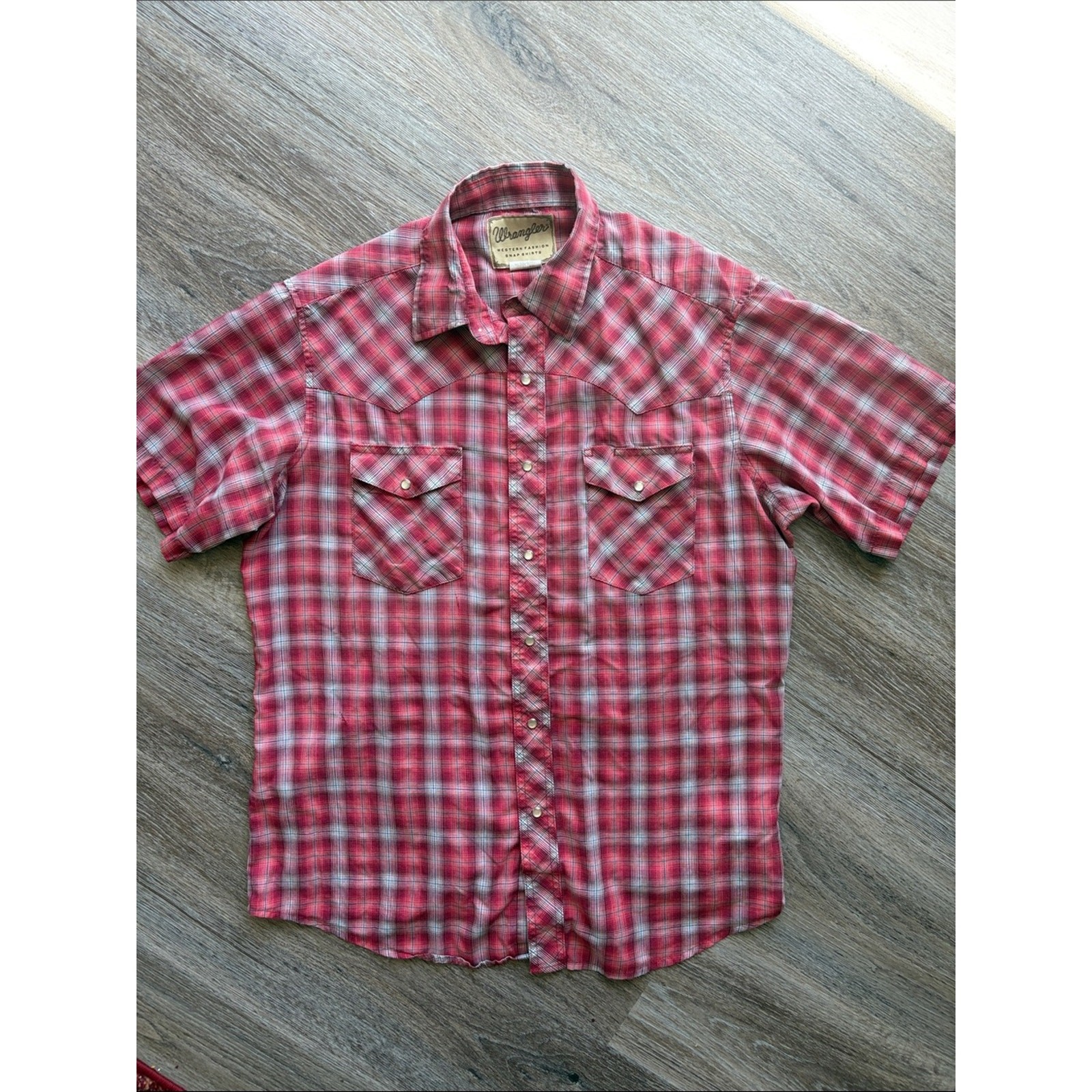 Vintage Bundle Wrangler Pearl Snap Men’s Plaid Shirt cowboy western L