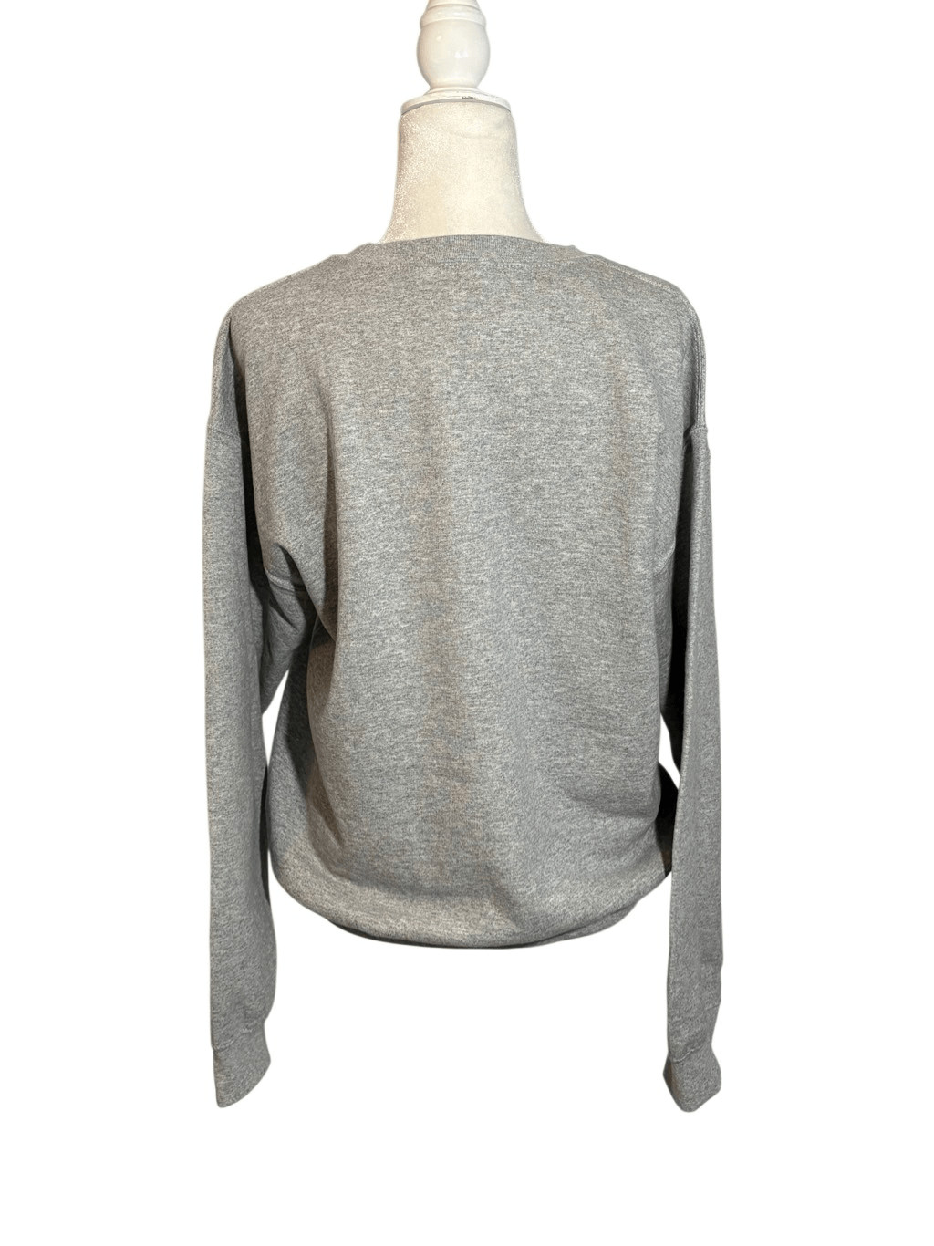 NWOT custom applique TA-DA!” Gray crewneck sweatshirt – M/L