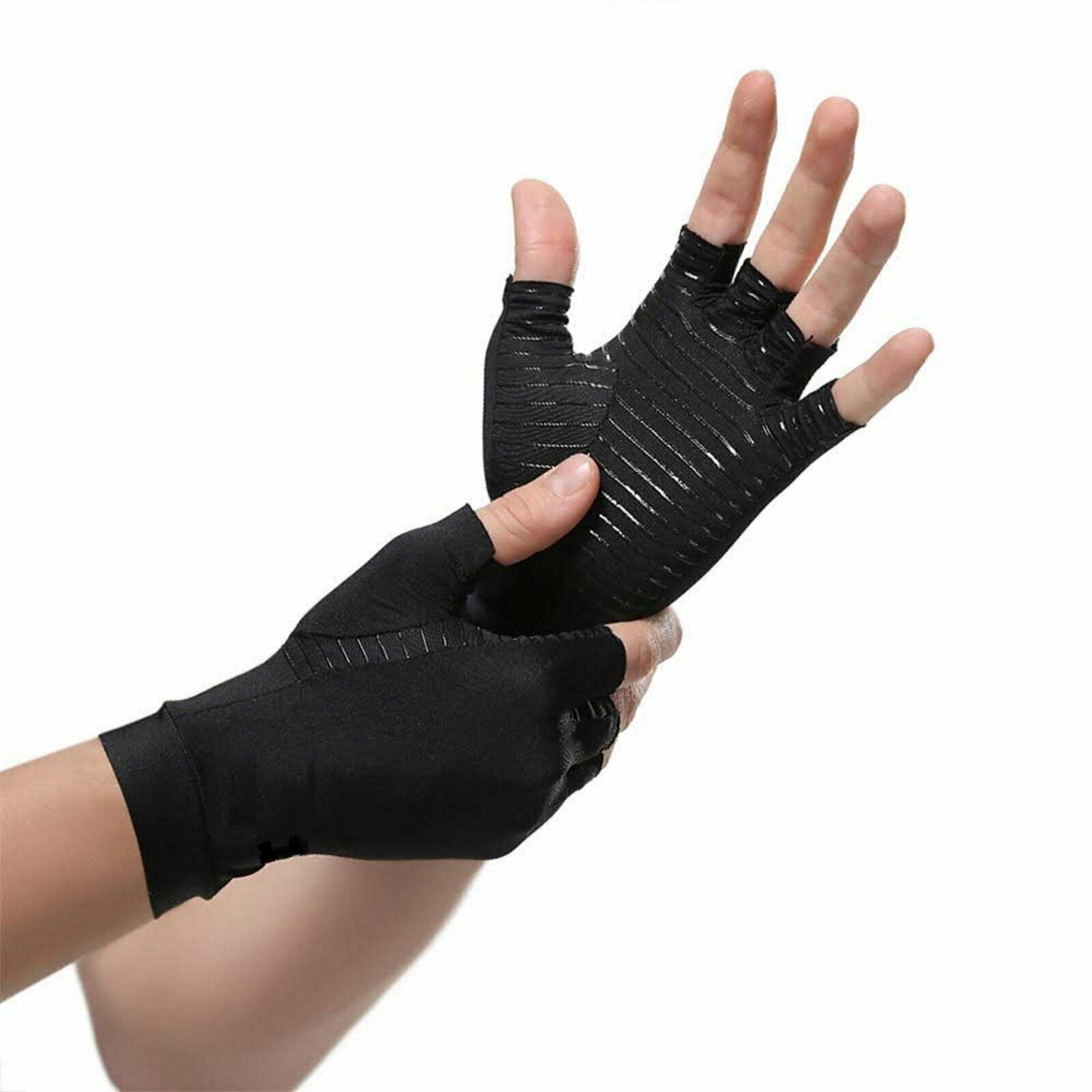 1 Pairs(2pc) Copper Arthritis Compression Gloves Hand Support Joint Pain Relief