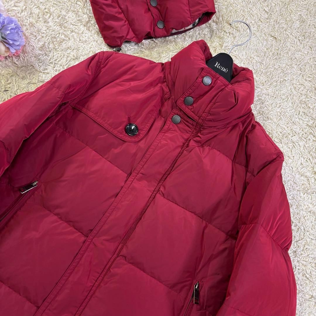 Burberry London Nova Check 2way Removable Hood Down Coat