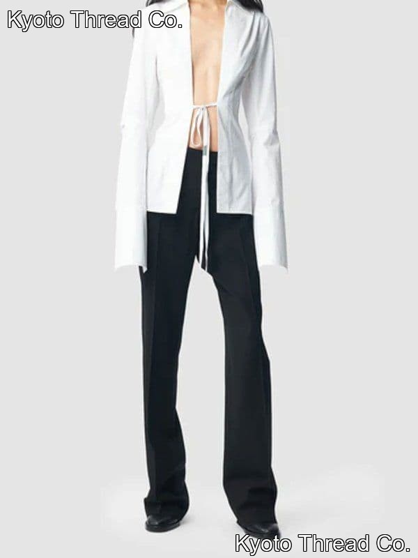 Ann Demeulemeester White Long Sleeve Shirt Size 40 featuring Flare Sleeves