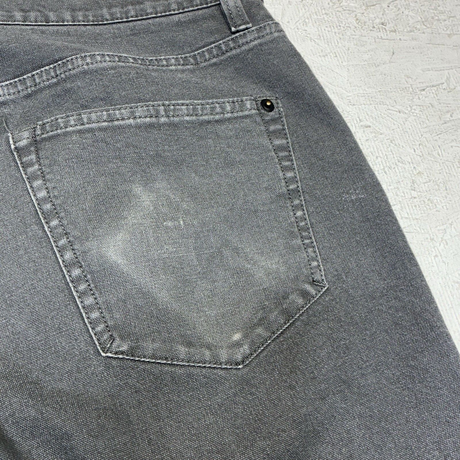Proof Pants Rover Men 33×32 Gray Slim Fit Canvas Stretch Outdoor Casual Distress