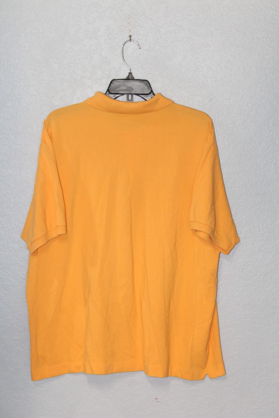 Lacoste Polo Shirt Men XL (9) Orange 100% Cotton Embroidered Logo Made in France