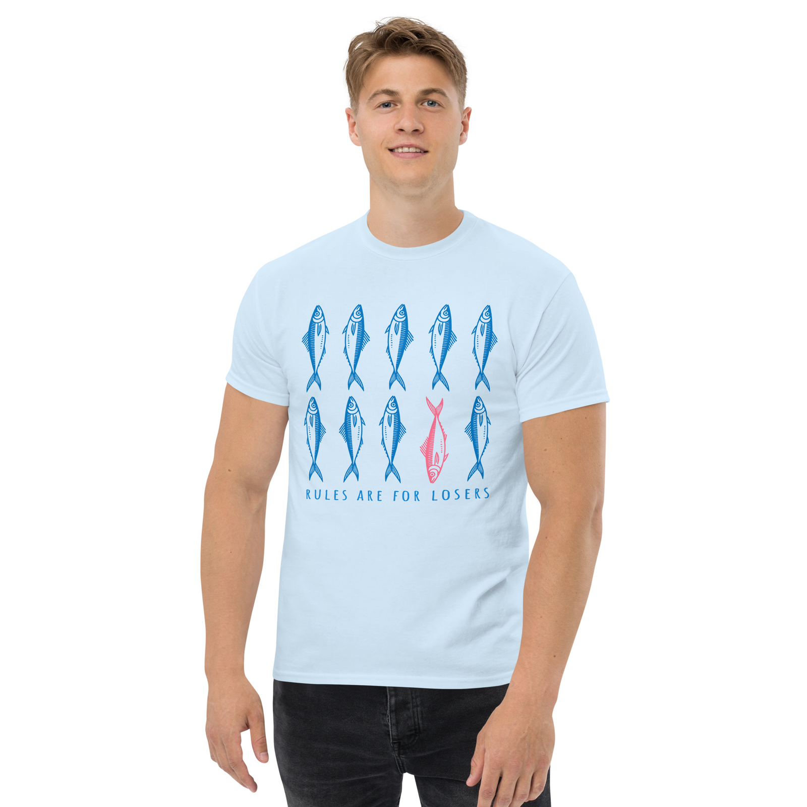 Sardine Trend “Rules Are for Losers” T-Shirt – Fisherman Aesthetic Shirt