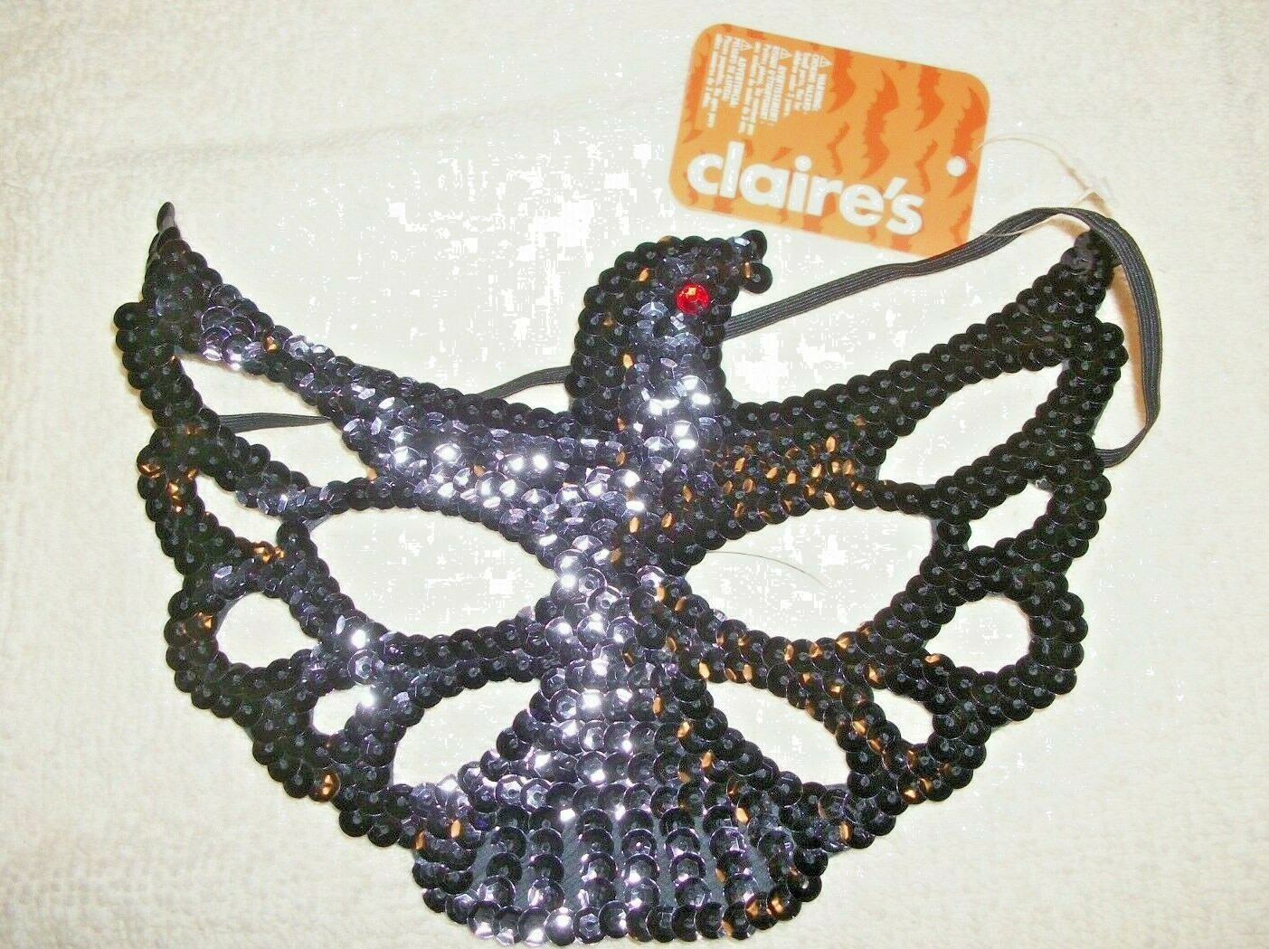 EYE MASK Black RAVEN Mask with Red Eye Claire’s Halloween/Dress – Up NWT #5