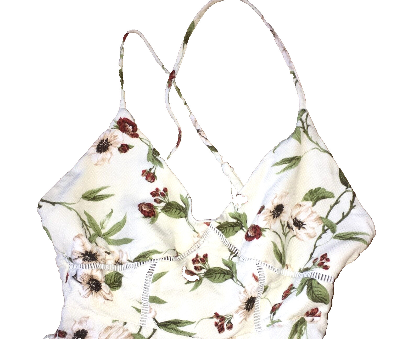 Floral Halter Dress Romper, amazing fabric, soft full lining XS/Petite LKnew