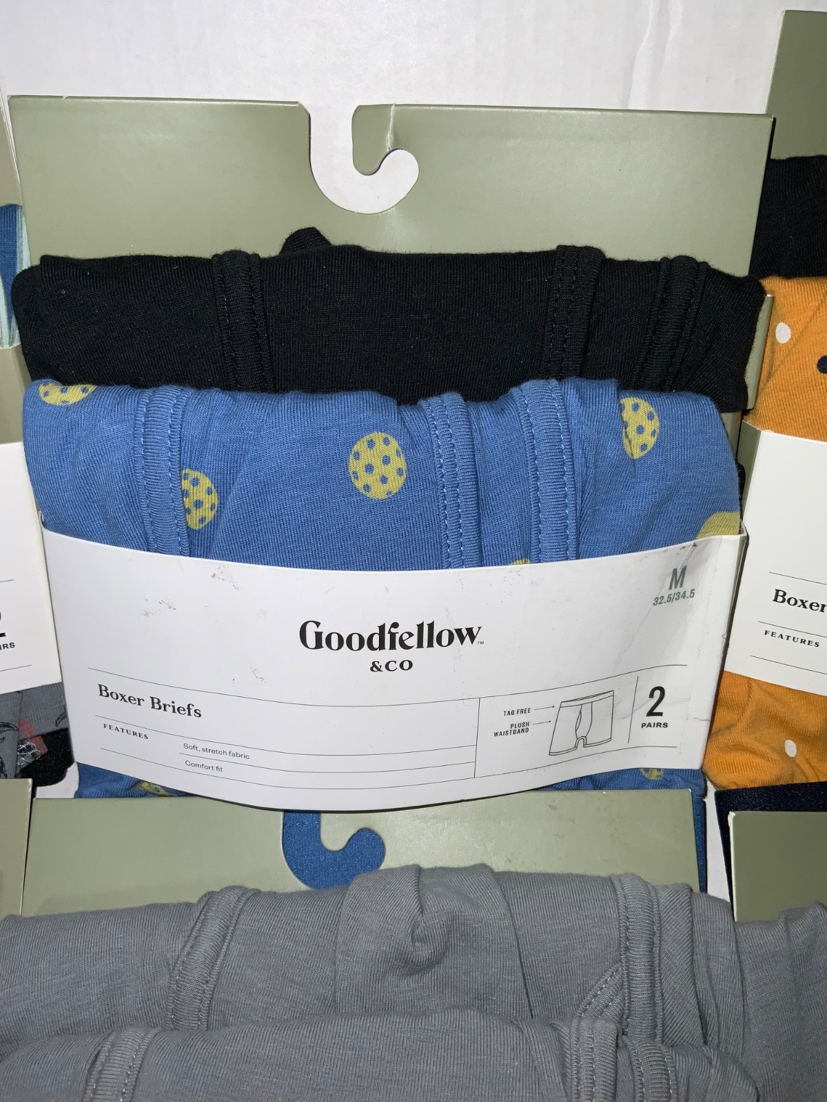 BOXER BRIEFS 2pk Choice solids & prints SOFT STRETCH KNIT fabric Goodfellow & Co