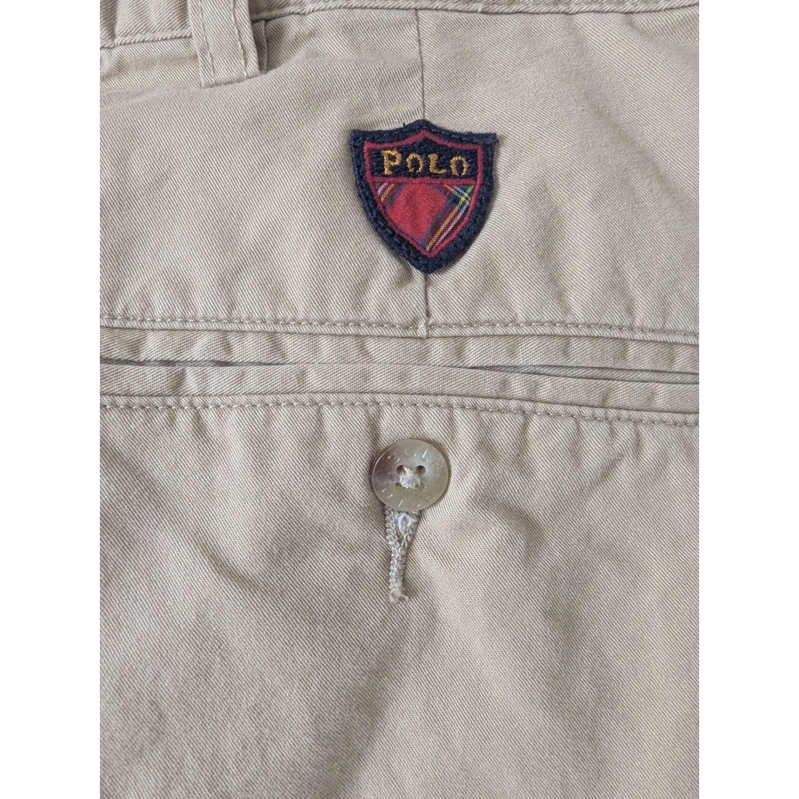 Polo Golf Ralph Lauren Chinos Mens 36×31 Tan Pleated Cotton Khaki Relaxed Pants