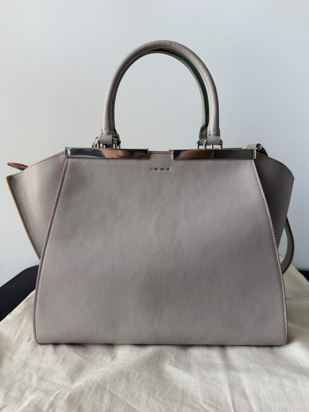 Fendi Vitello Dolce Petite 3Jours Tote Bag – Grigio Grey