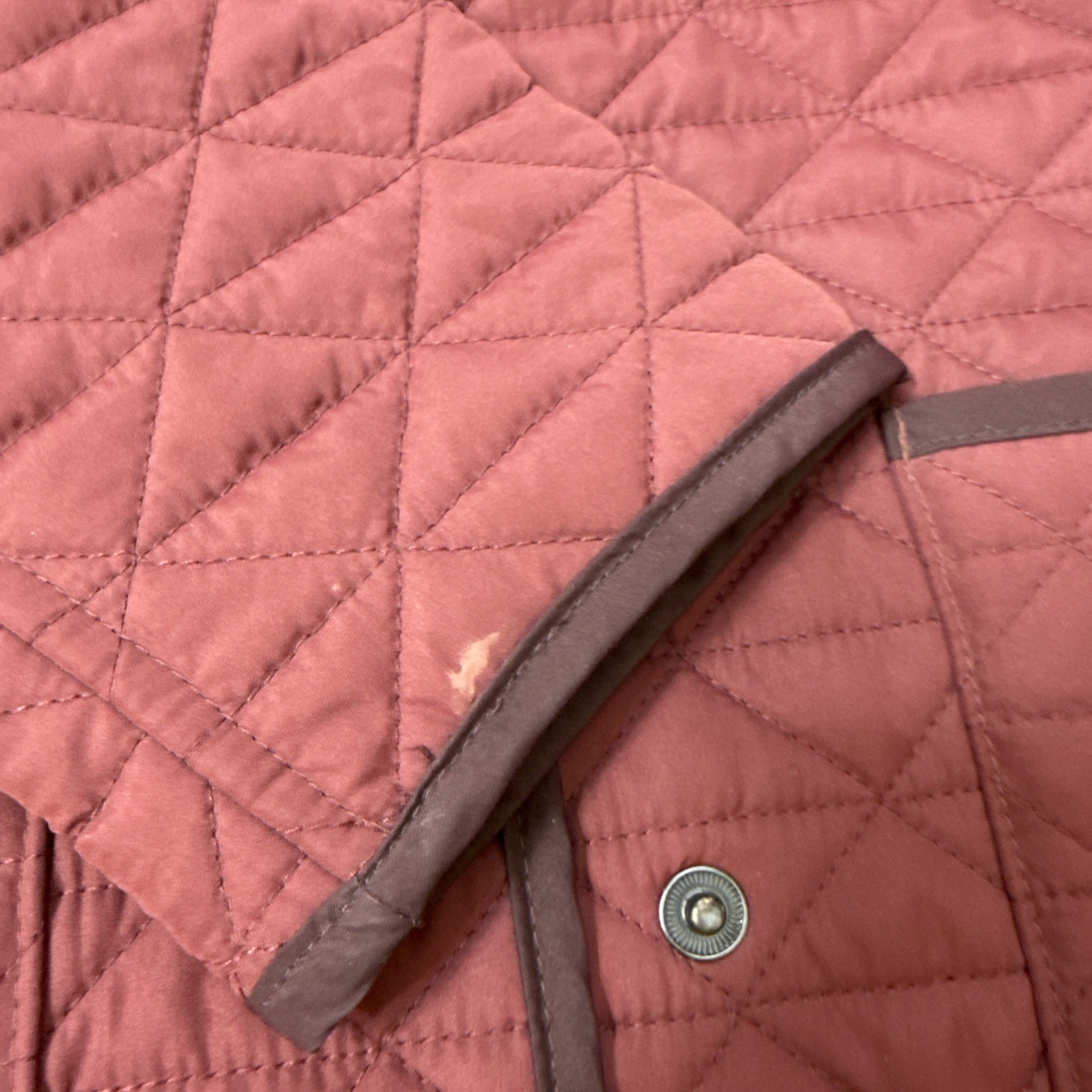 Lands’ End Reversible Quilted Barn Jacket Women’s X-Small 2-4 Burgundy Floral