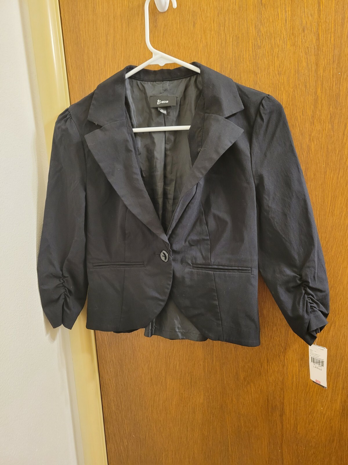 Womens Juniors Large L B. Wear Black Blazer Jacket nwt Edgy Y2k Whimisgoth