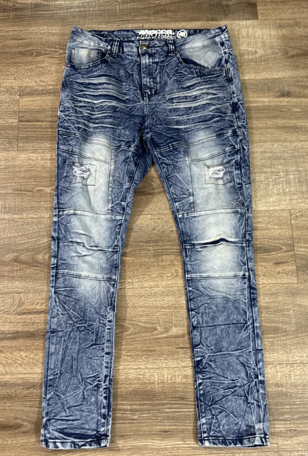 Vintage mecca Mens Jeans 36X32 Denim Hip Hop Streetwear Distress Y2K Grunge 90s