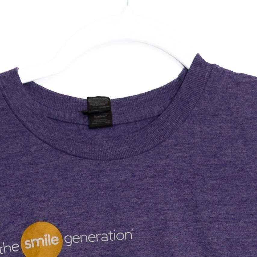 Anvil Purple Charity Water Graphic Tee Size S Unisex Short Sleeve Cotton Blend