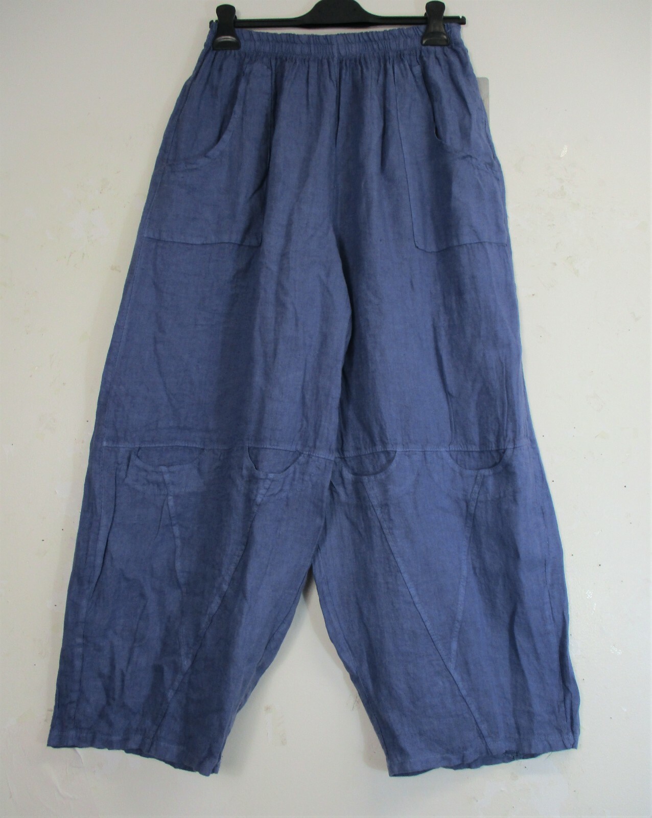 LAGENLOOK 100% LINEN ITALIAN TROUSERS 8 COLS 3 SIZES : Plus:1 Plus:2 Plus Plus:3