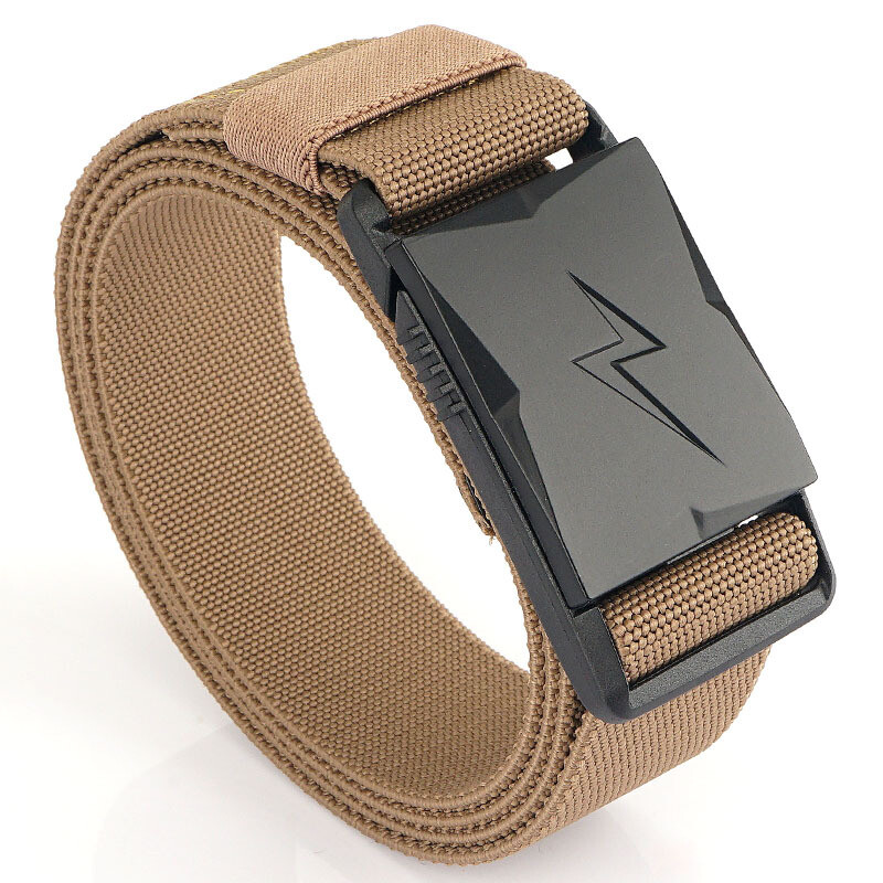 Light Designer Belts for Men Quick Release Magnetic Buckle Tactical Belt Elastic