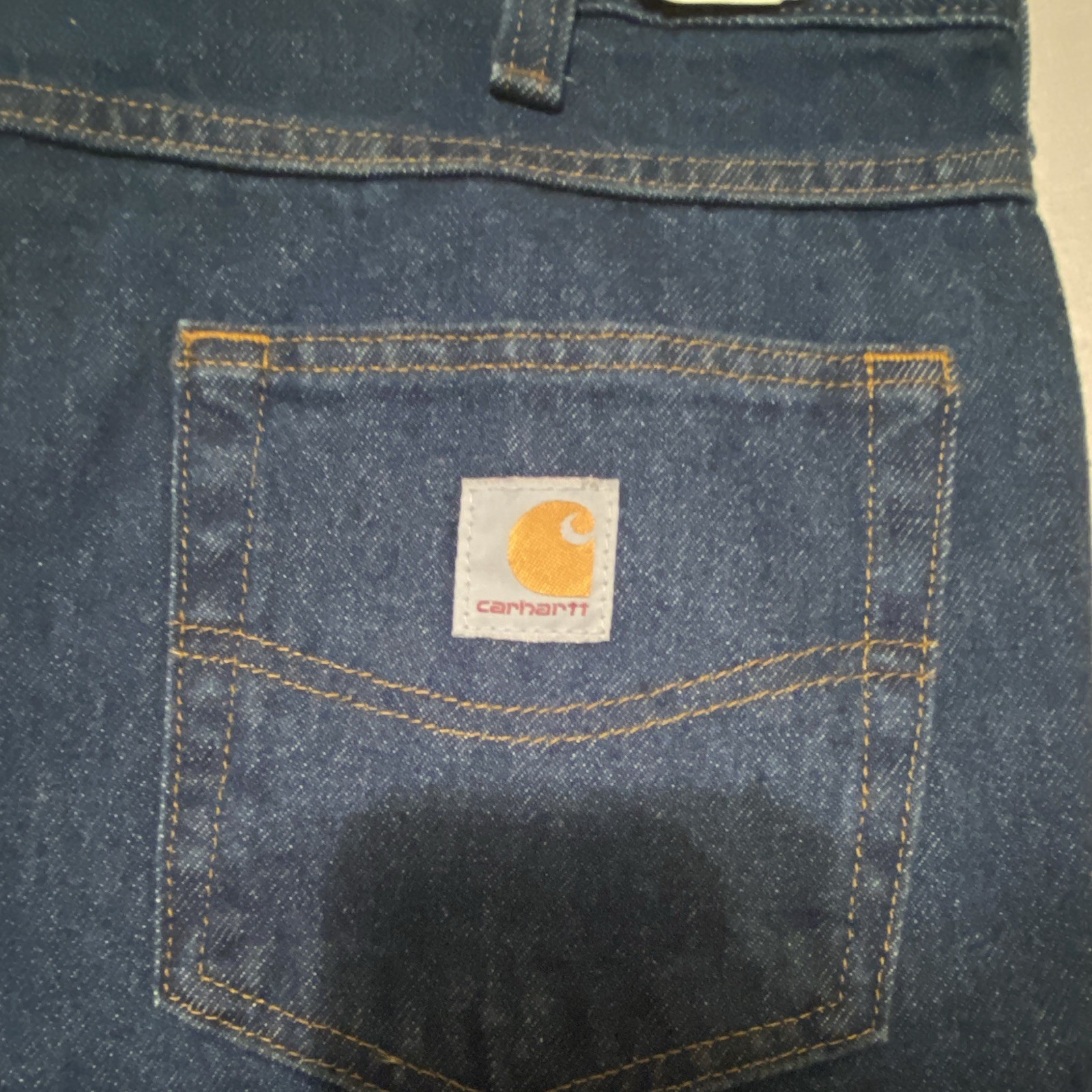 NWT Carhartt Relaxed Fit Straight Leg Jeans Men’s 34×32 Dark Wash