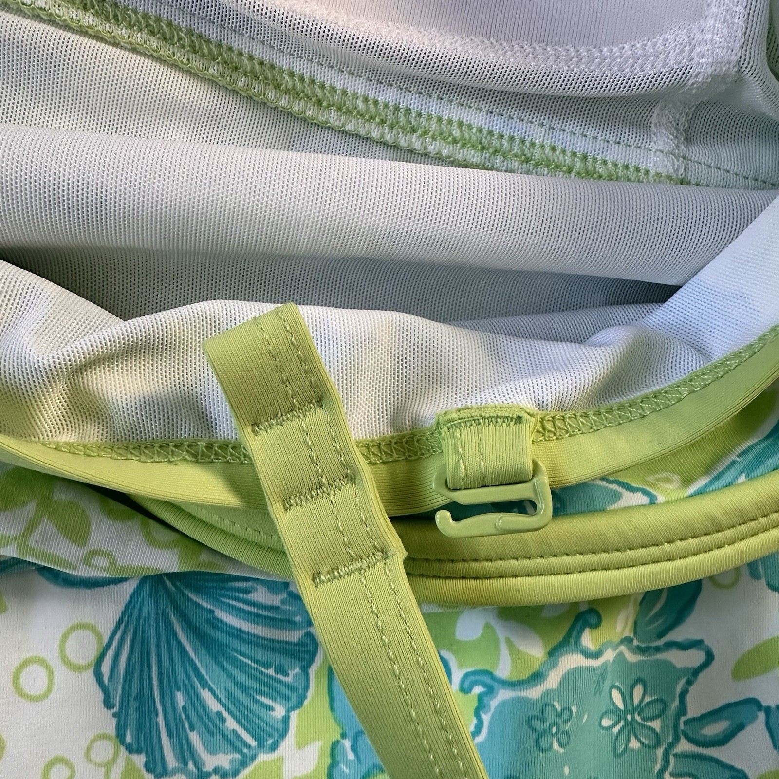Lilly Pulitzer One Piece Swimsuit Swimdress 14 Blue Green Chillin Crab Shell NEW