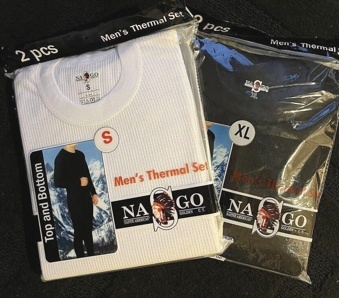 Men’s Mens Thermal Underwear Set 2PC Piece Top Bottom Long John Waffle Sm-4XL