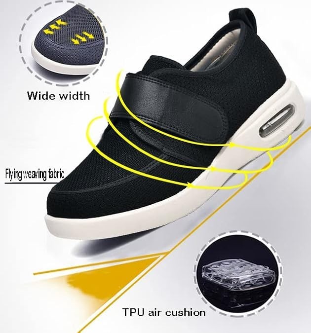 Men’s Extra Wide Diabetic Walking Shoes Orthopedic Sneakers for Swollen Feet