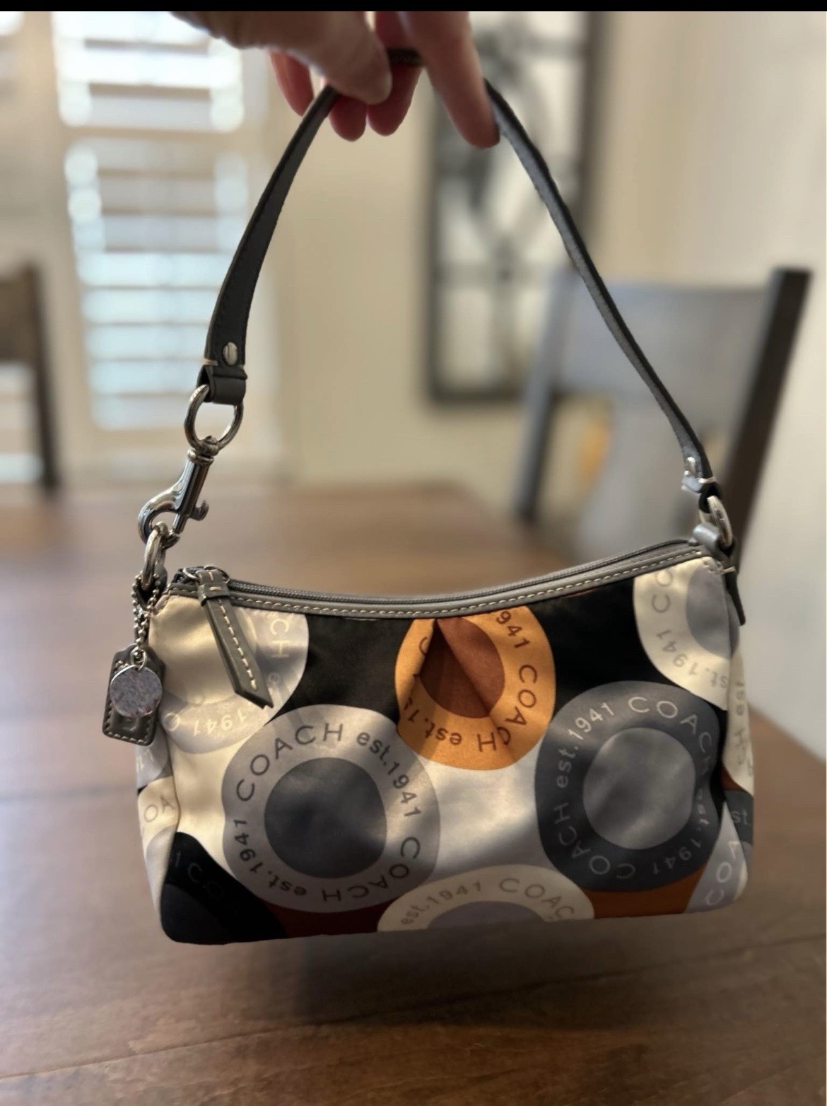 Coach Madison Satine, baguette shoulder bag