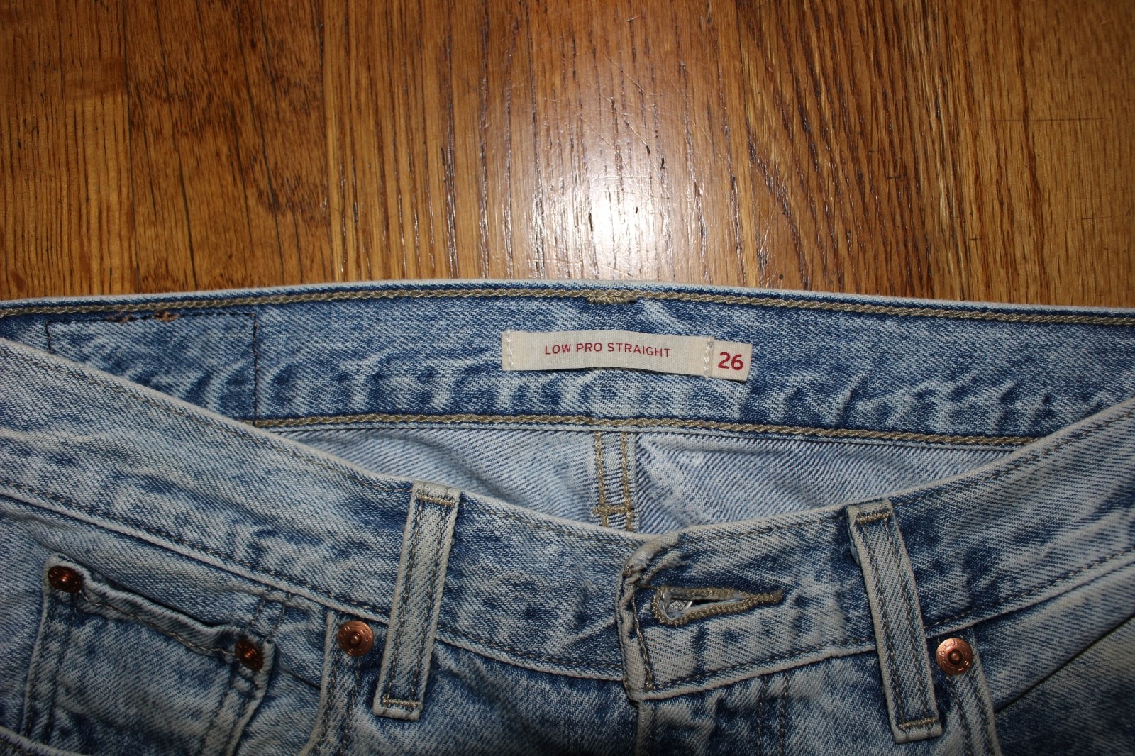 Levis Low Pro Straight Jeans Size 26 – 100% Cotton Light Blue Wash