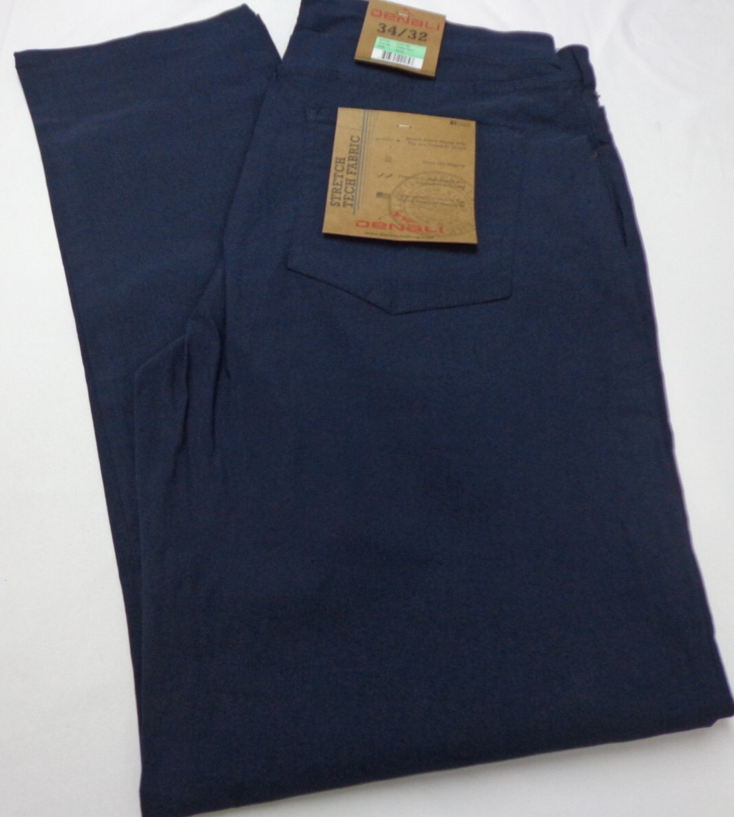 DENALI Dark Navy Blue Tech Fabric Stretch Pants NWT 34/32 MSRP $54