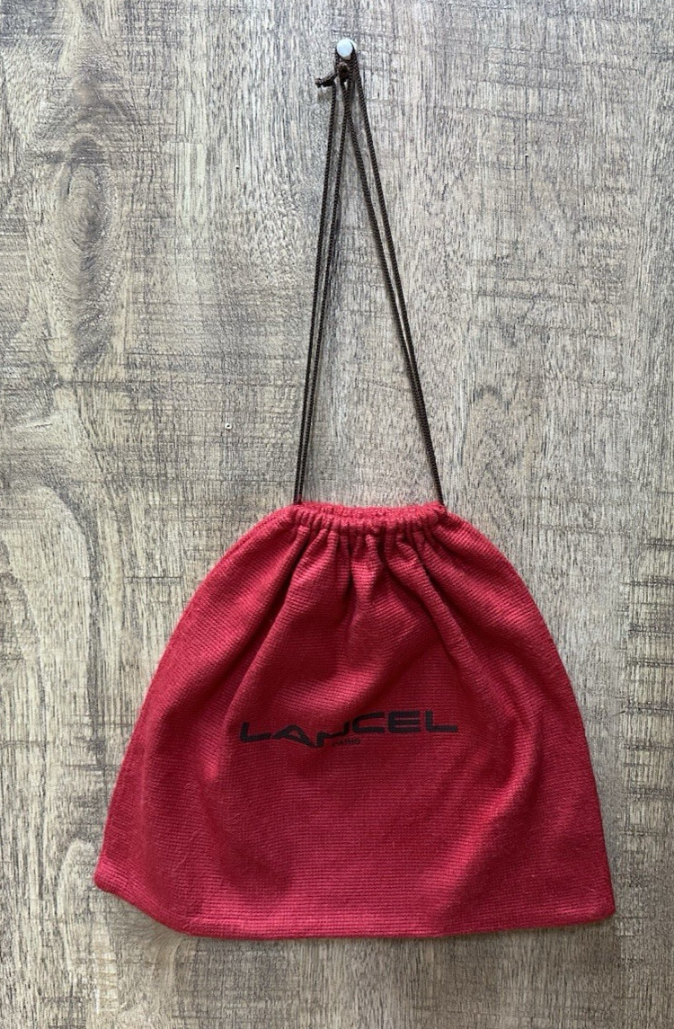 Lancel Paris small dust red bag 9.5 inches X 11 inches