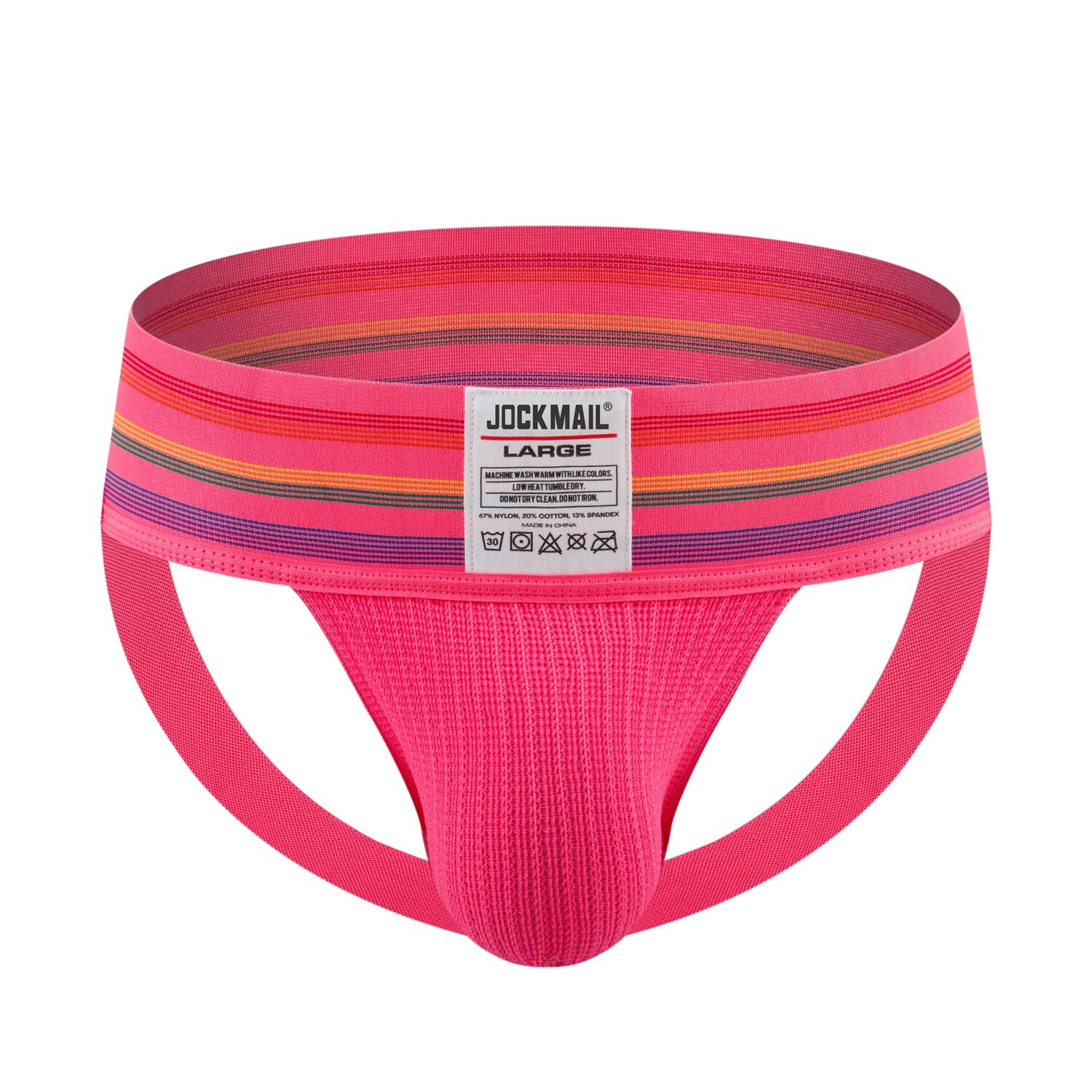 JOCKMAIL Men Bikini Jockstrap Wide Waistband Big Pouch Hip Lift Underwear Thongs