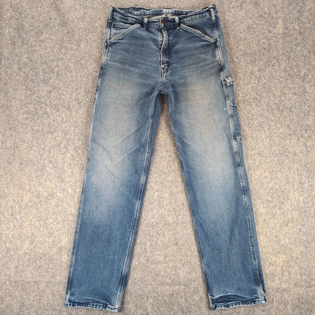 Levis Jeans Mens 34×36 Blue Carpenter Relaxed Straight Leg Denim Workwear