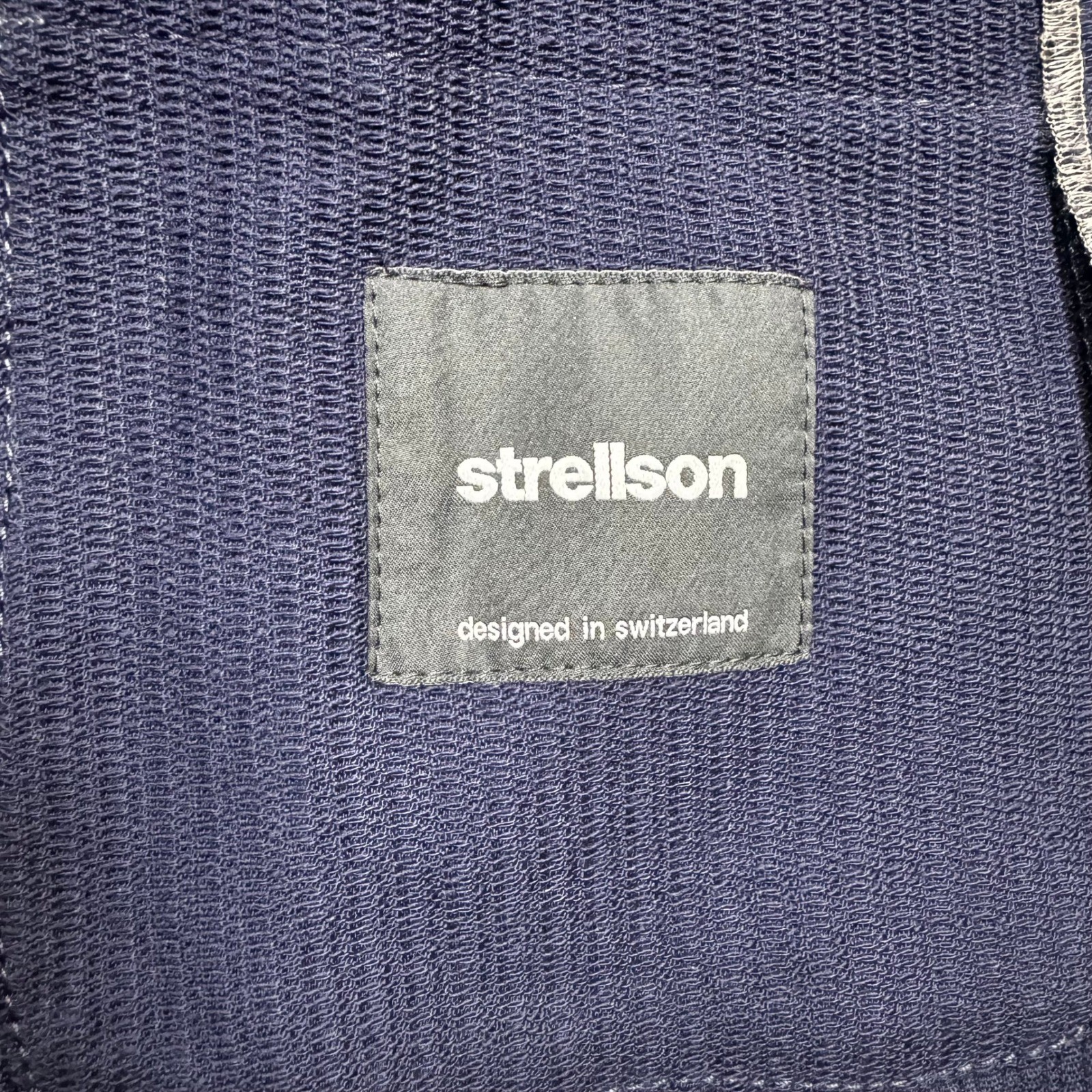 Strellson Blue Knit Coat Jacket Mens 48 Slim Business Casual Preppy Academia
