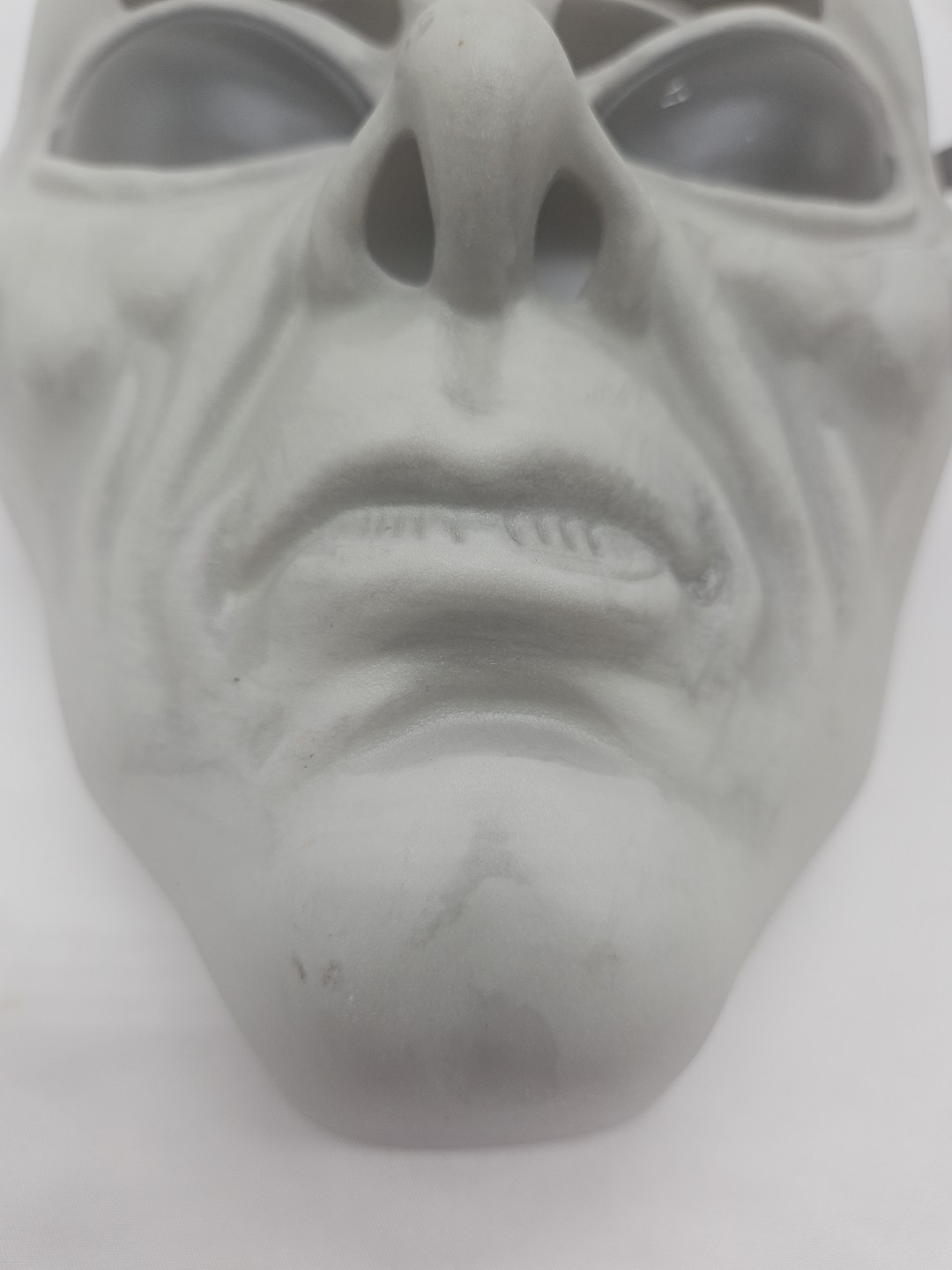 Lot of Two Halloween Masks Glow In Dark Alien And Moveable Clown Jaw Mask
