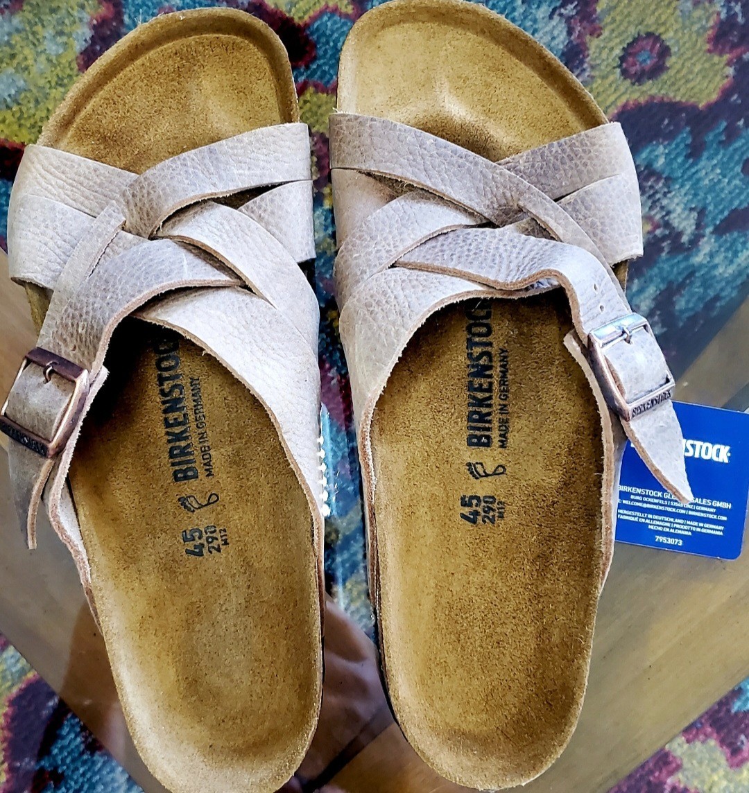 BIRKENSTOCK Lugano Oiled Leather in Camberra Old Tobacco Regular Width Size 45