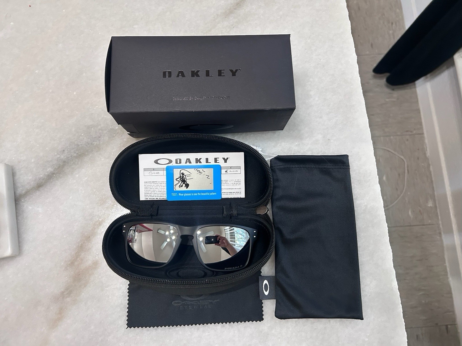 Oakley Holbrook Silver Polarized Lens/ Matte Black Frame 009102
