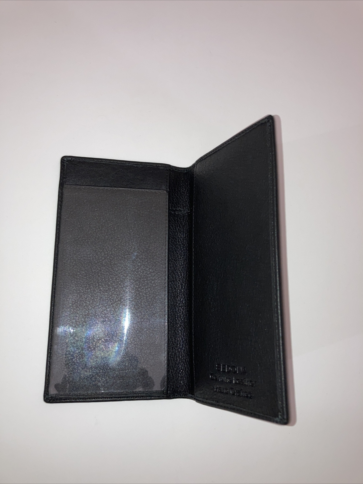 SEDONA-Leather Checkbook Cover with Plastic Carbon divider
