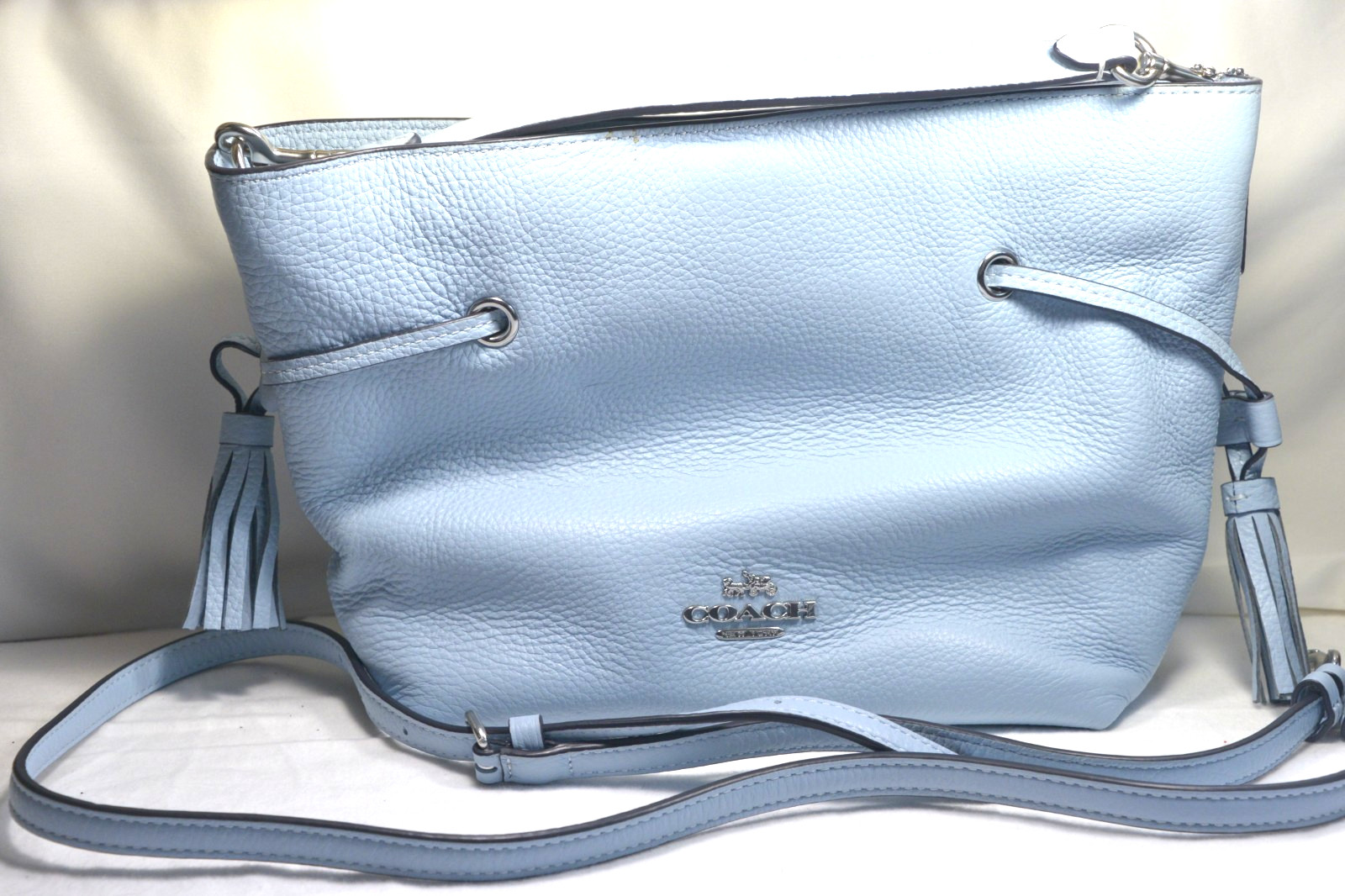 Coach Tote Andy Cross Body Horse Carriage Bag A2379-CH197 Light Blue Powder Blue