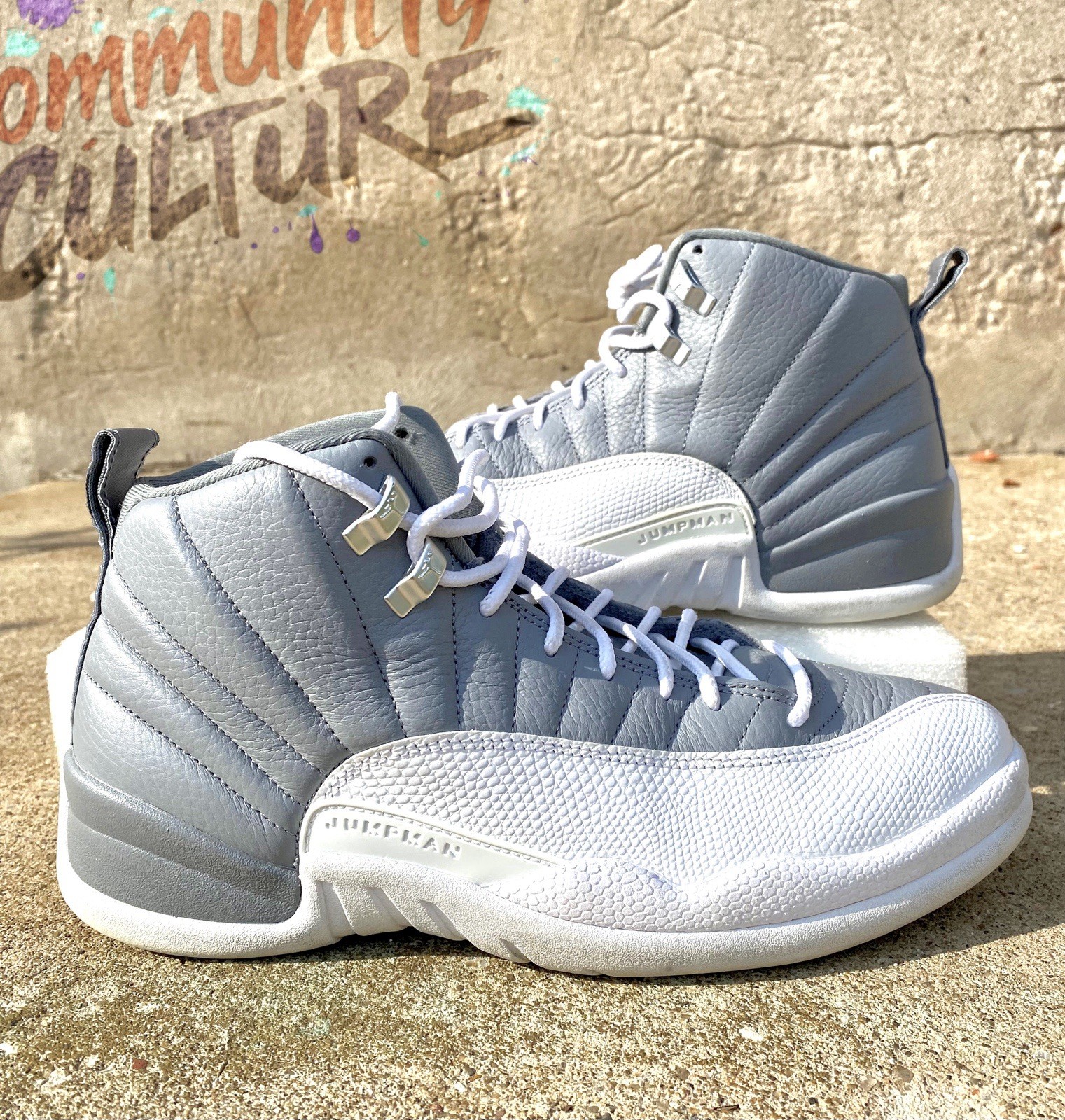 Nike Air Jordan 12 Retro Stealth Size 10 Grey White CT8013-015 (No Box)