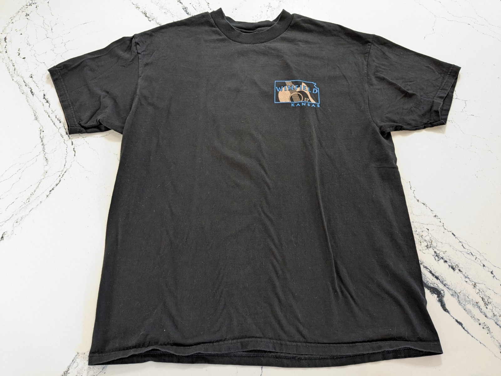 VTG 1998 National Flat Pickin’ Championship Winfield Bluegrass Graphic T Shirt L