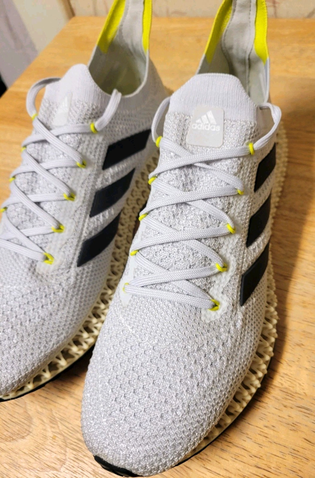 Adidas 4D Fwd Men’s Halo Silver/Cloud White/Acid Yellow GY4933 Shoes Size 13